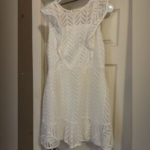 Sleeveless white dress
